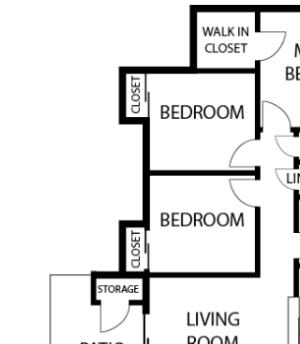 3X2 floor plans available at Vizcaya Apartments in Santa Maria, CA